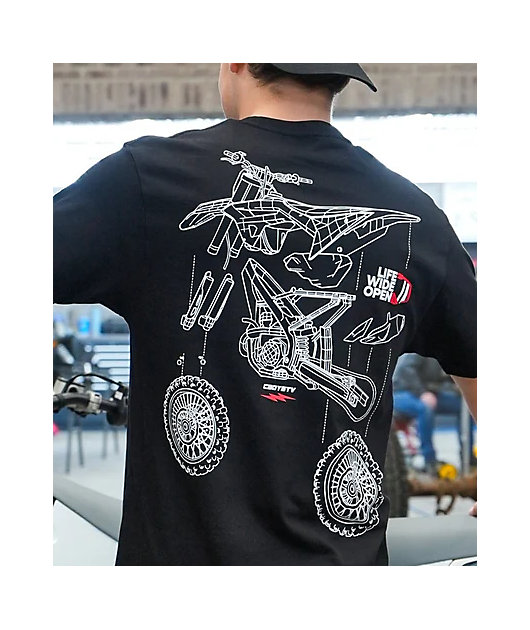 CboysTV Kids Dirtbike Blowup Black T-Shirt
