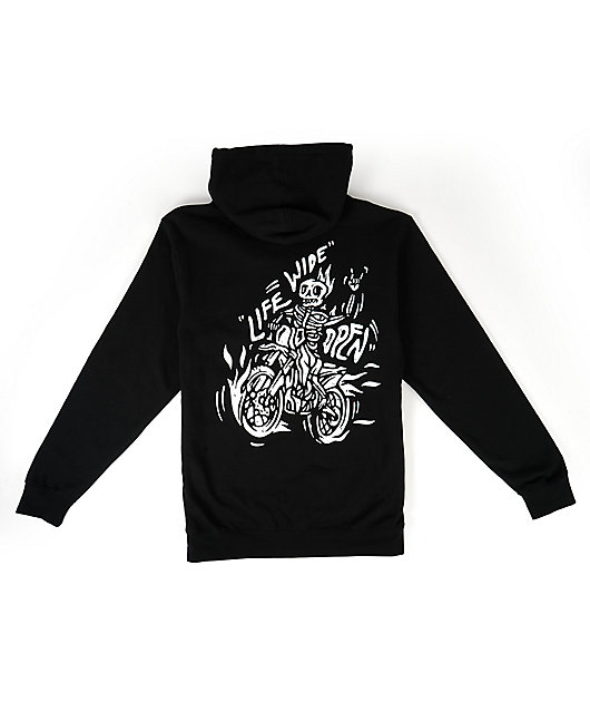 CboysTV Moto Flames Black Hoodie | Zumiez