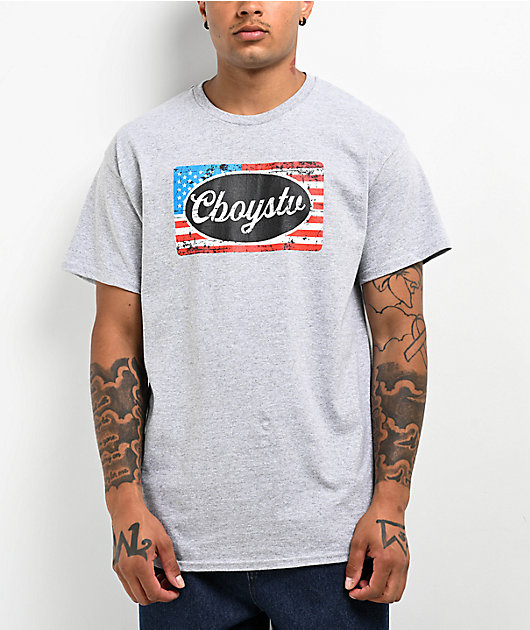 CboysTV Stars & Bars Grey T-Shirt