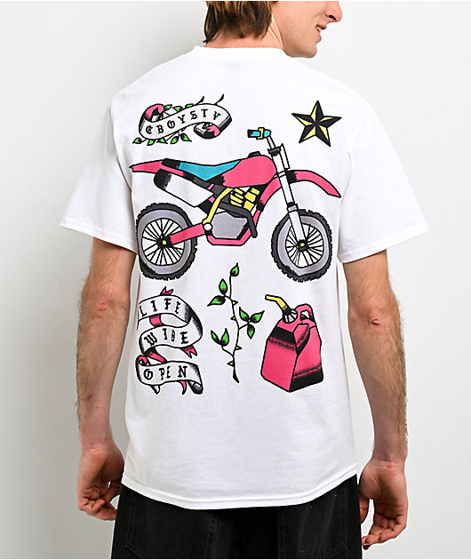 CboysTV Tatted Two Wheels White T-Shirt