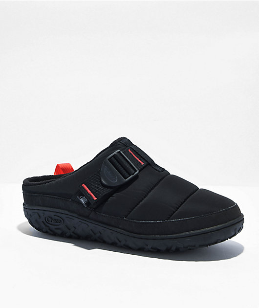 Chaco Ramble Puff Black Clog Shoes