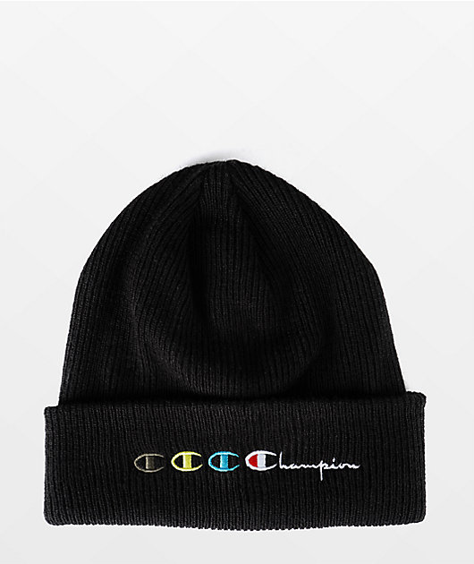 Champion 1x1 Chunky Black Beanie Zumiez