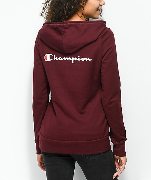 champion burgundy sweatshirt