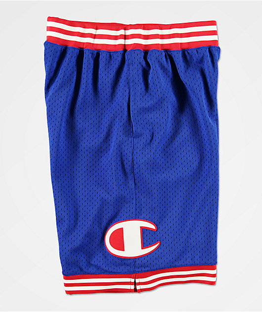 red white and blue champion shorts