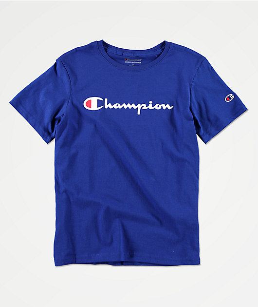 Blue champion shirt kids Clearance