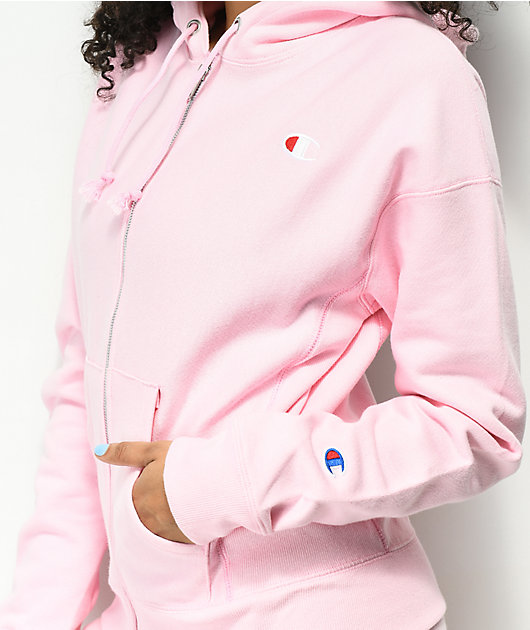 pink champion zip up