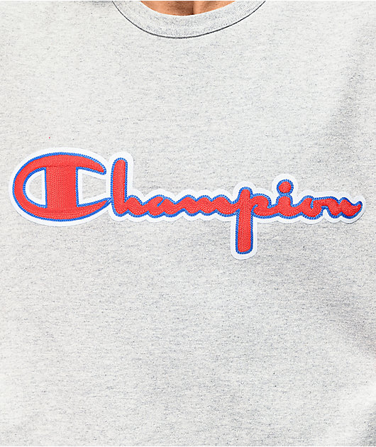 Champion Chain Stitch Grey T-Shirt