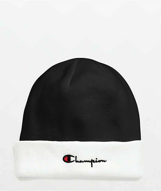 Champion Cuff Black White Beanie Zumiez