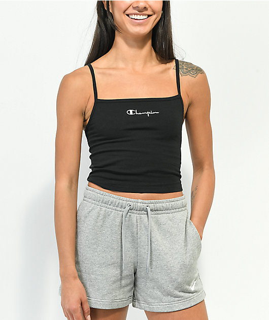 Champion Everyday Black Crop Cami Tank Top Zumiez