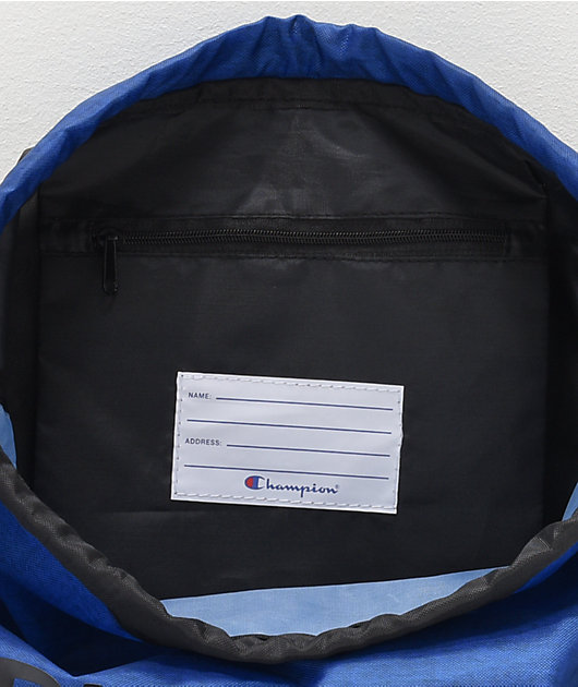 champion logo cinch backpack