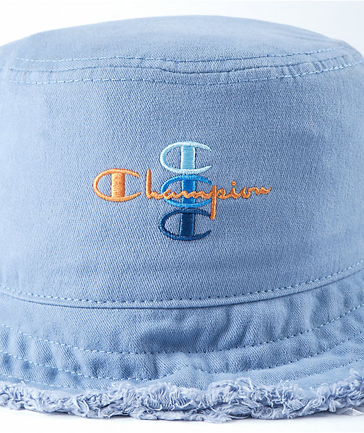 Champion Frayed Edge Blue Bucket Hat