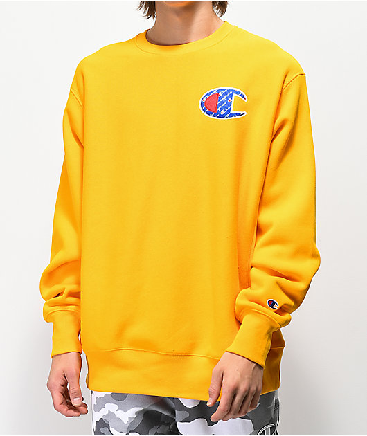 champion sweatshirt gold