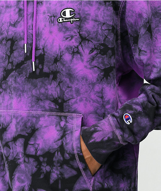 Black and purple champion hoodie on sale