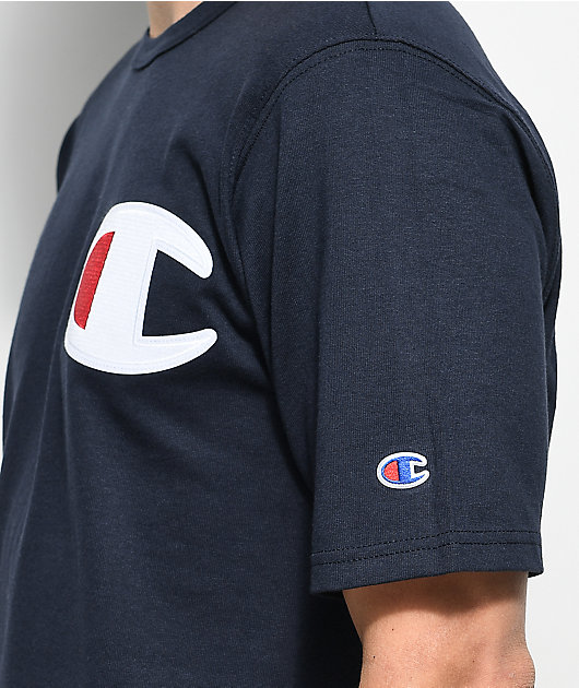 Champion Heritage Big C Patch Navy T-Shirt