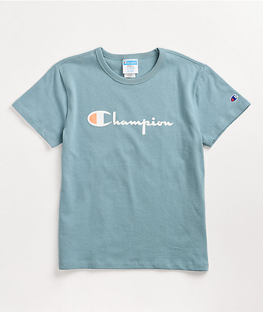 Champion shirt teal clearance