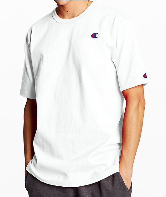 Wat is er mis anders uitgehongerd Champion Heritage Embroidered C White T-Shirt