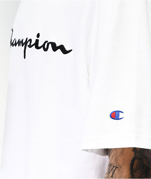 champion heritage embroidered script