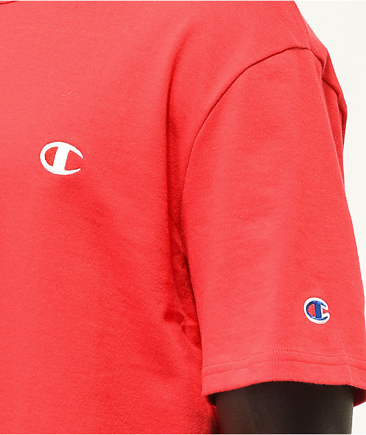 Champion Heritage Embroidered Red T-Shirt