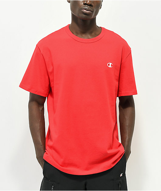 Champion Heritage Embroidered Red T Shirt Zumiez