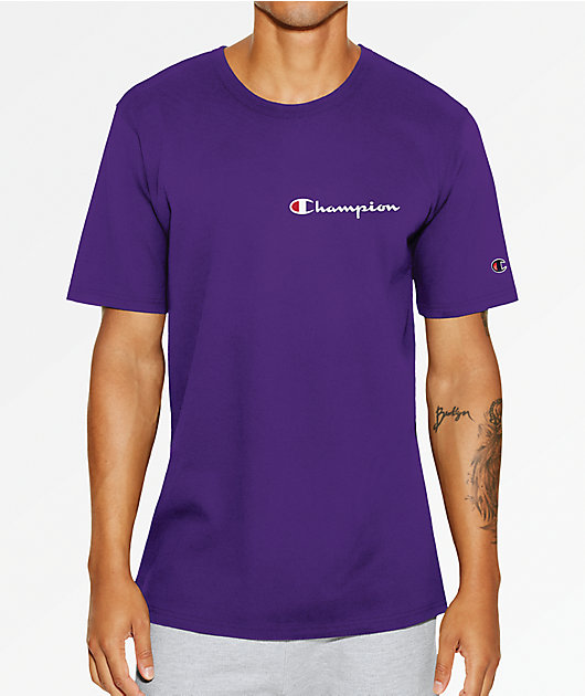 purple champion tshirt