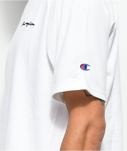 Champion Heritage Embroidered Script camiseta blanca