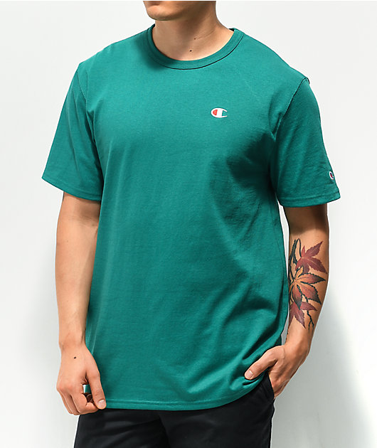 Champion Heritage Embroidered Teal T Shirt Zumiez