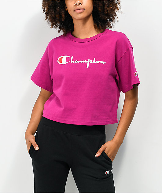 Hot pink champion shirt sales