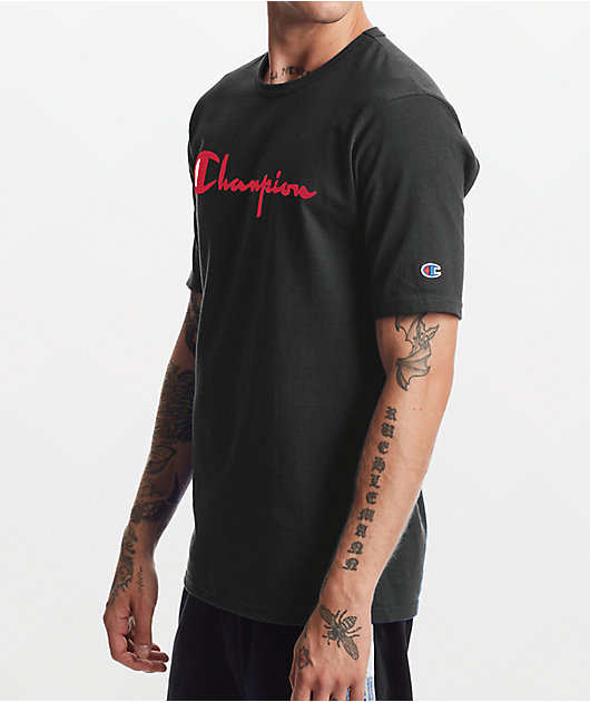 Black and red champion shirt sales