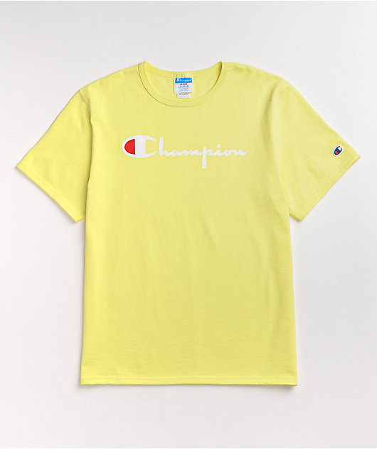 Champion Heritage Script Lemon T-Shirt