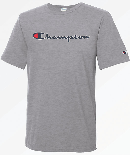 Champion Heritage Script Oxford Grey T-Shirt