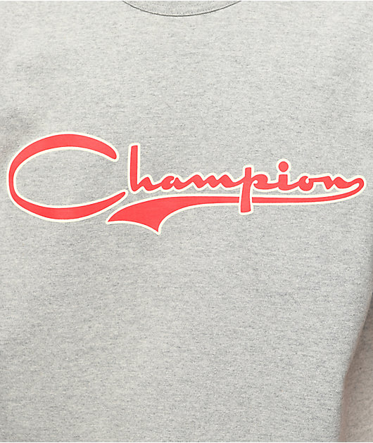 Champion Heritage Vintage Script Oxford Grey T-Shirt
