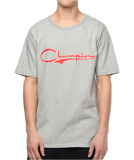 Champion Heritage Vintage Script Oxford Grey T-Shirt
