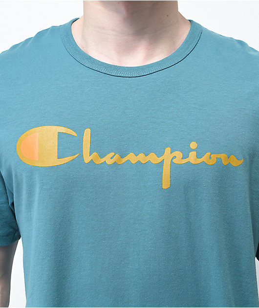 Champion Heritage camiseta azul aqua