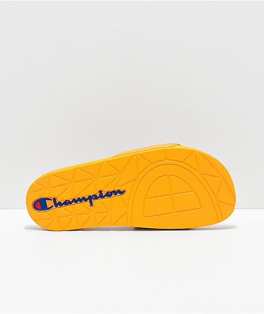 yellow champion flip flops