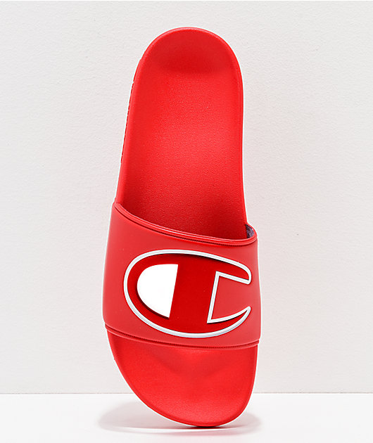 champion red sandals