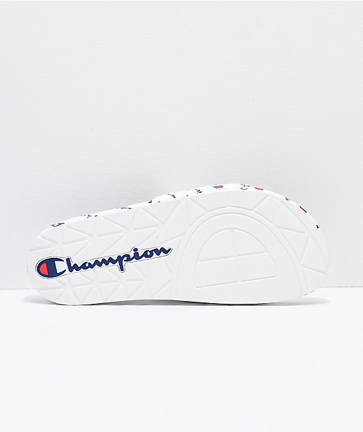 Champion IPO Repeat White Slide Sandals