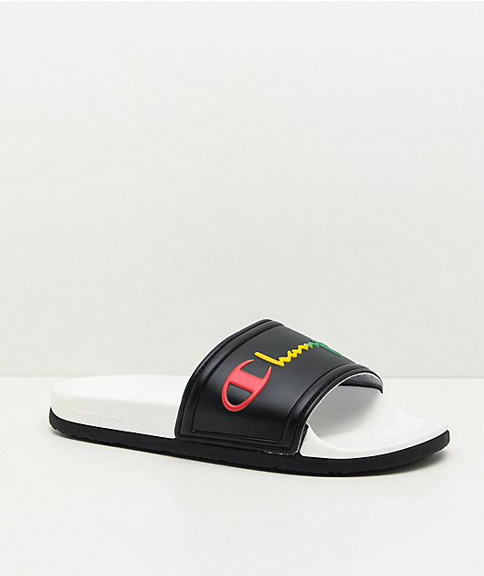 Black rainbow hot sale champion slides