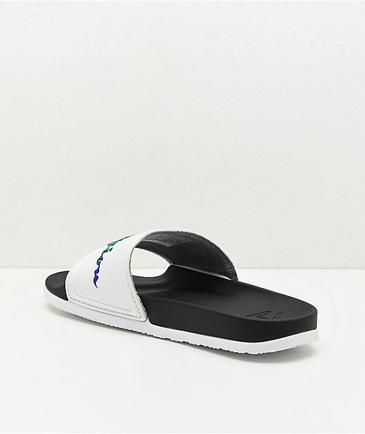 Champion IPO Squish White & Rainbow Slide Sandals