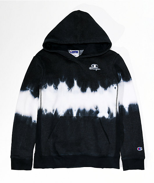 Champion Kids Black Tie Dye Hoodie Zumiez