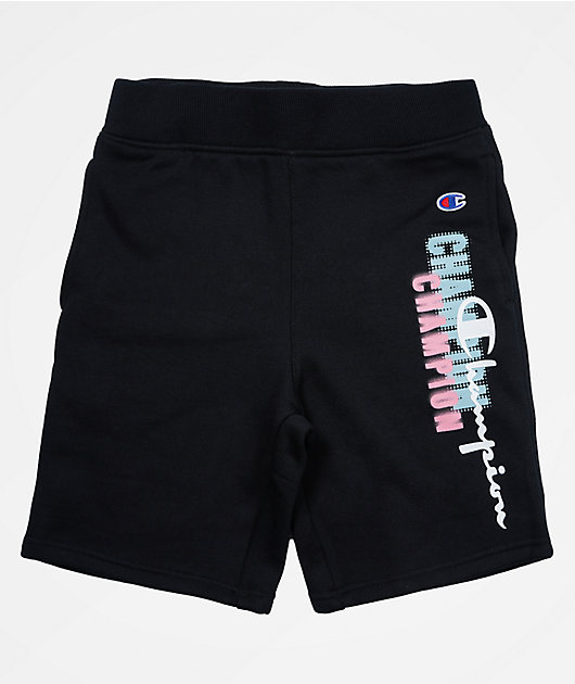 Champion Kids' Logo Black Sweat Shorts