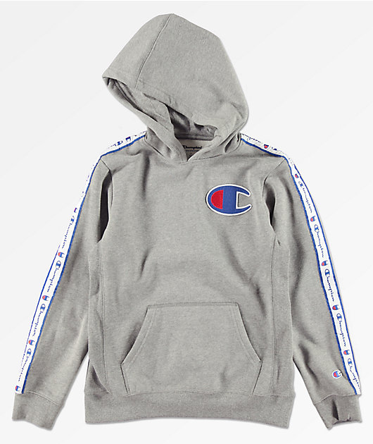 champion hoodie side logo