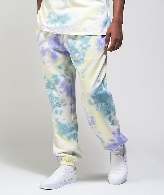 Tie Dye Blue And Pink Champion Sweatpants Champion