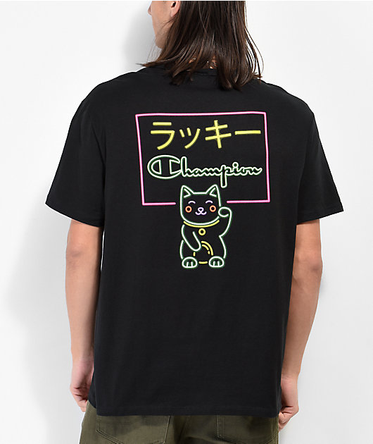 Champion Lucky Cat Black T Shirt Zumiez