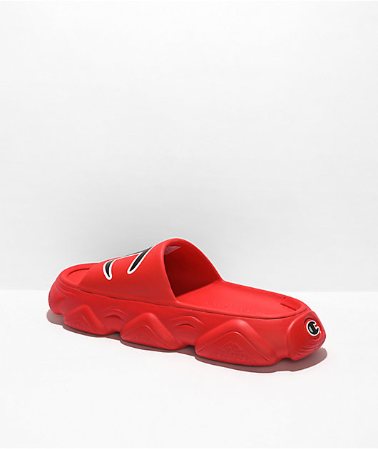 Champion Mellow Squish Red Slide Sandals