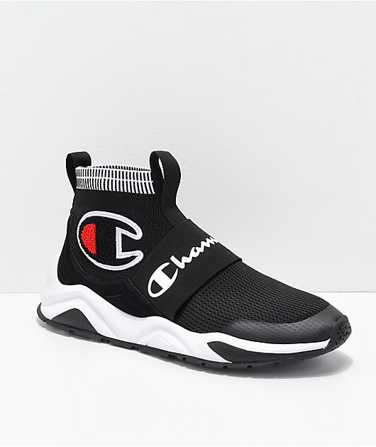 Champion Men s Rally Pro Black White Shoes Zumiez