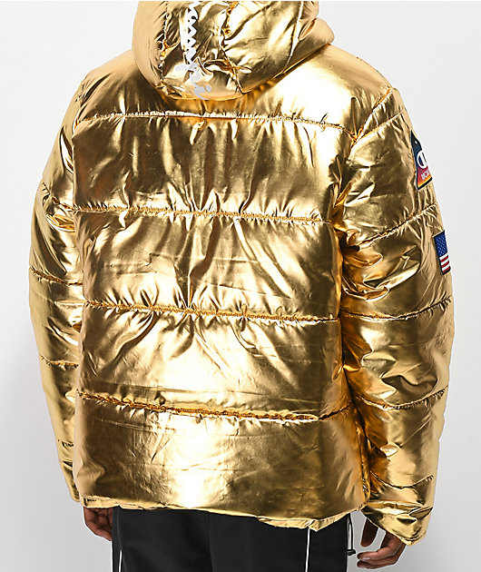 champion jacket mens gold