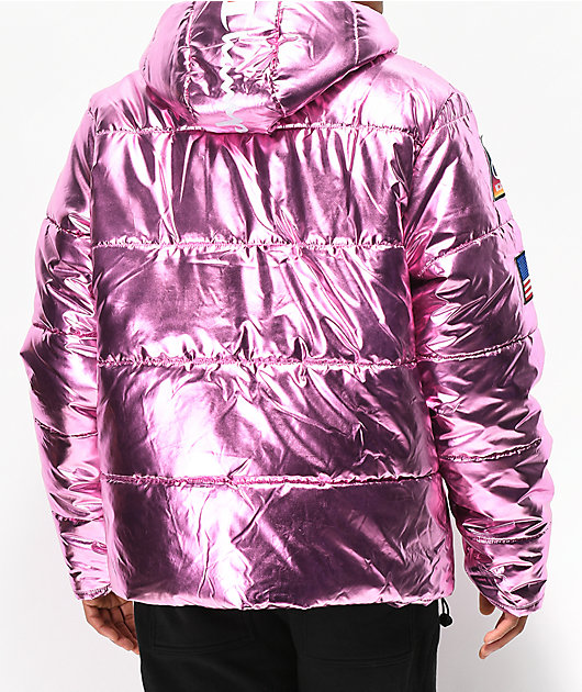 Champion Metallic Pink Puffer Jacket 