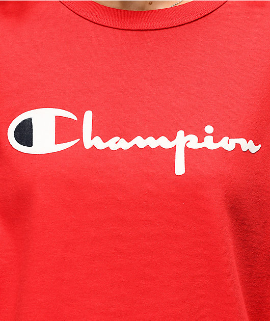 champion red tshirt
