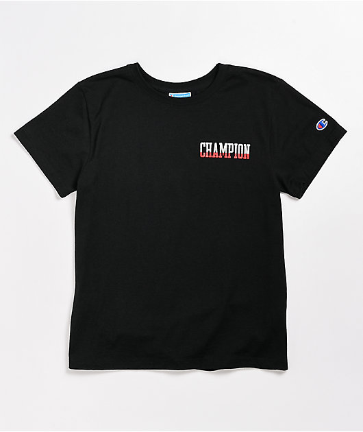 Champion Original Left Logo Black T-Shirt