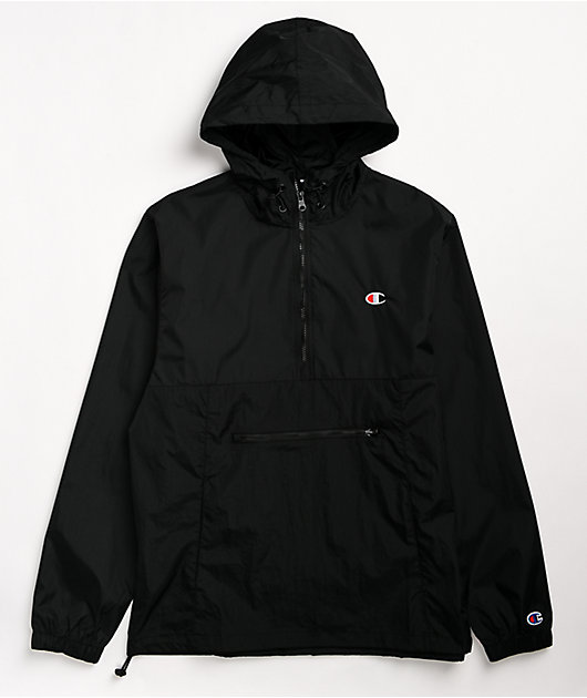 Champion Packable Black Anorak Jacket